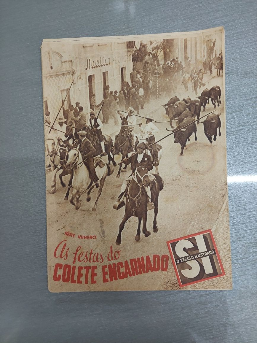 Revista  seculo ilustrado festa colete encarnado Vila Franca xira