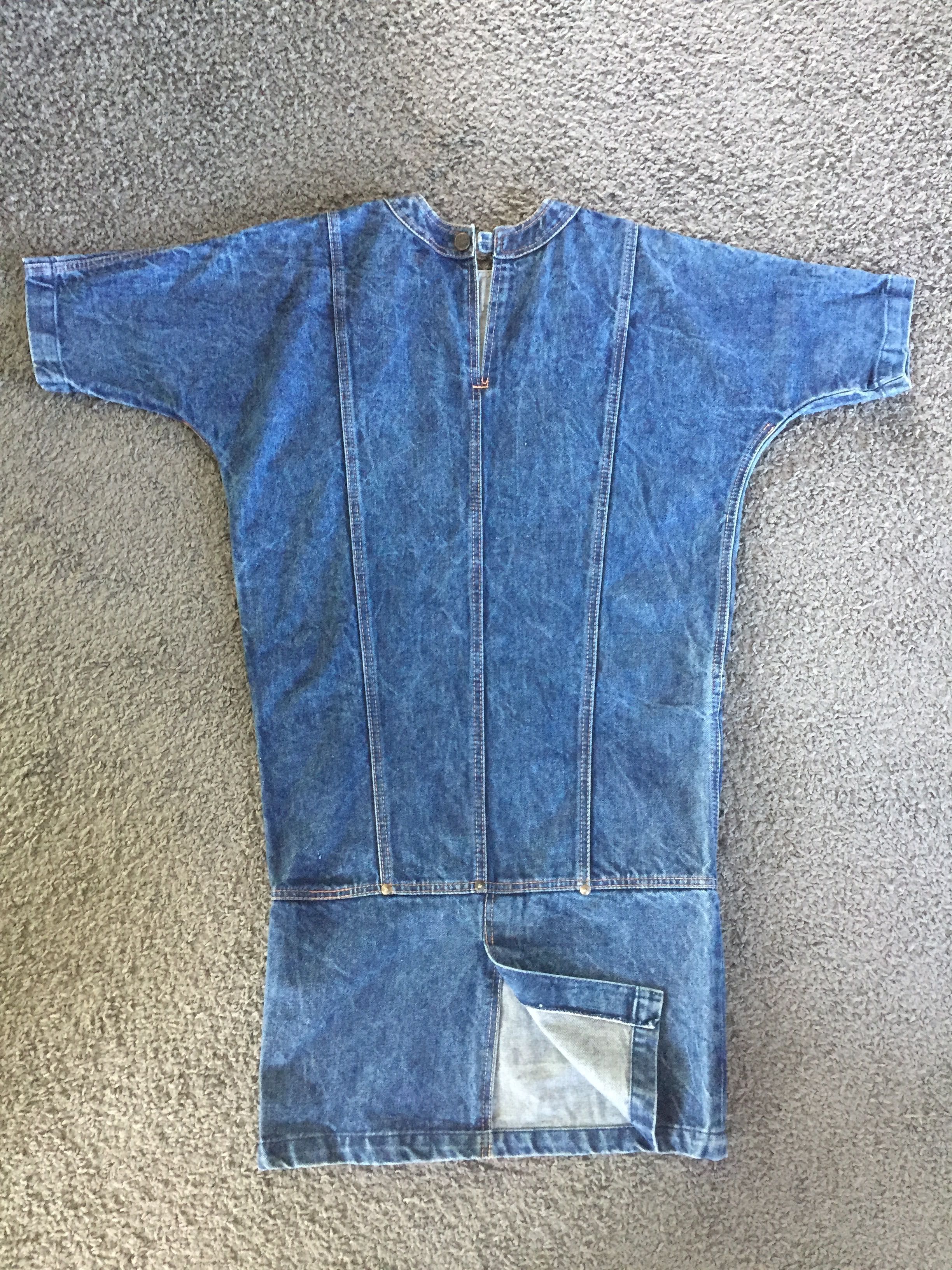 Sukienka jeansowa, nietoperz, retro, vintage, prl, Otis