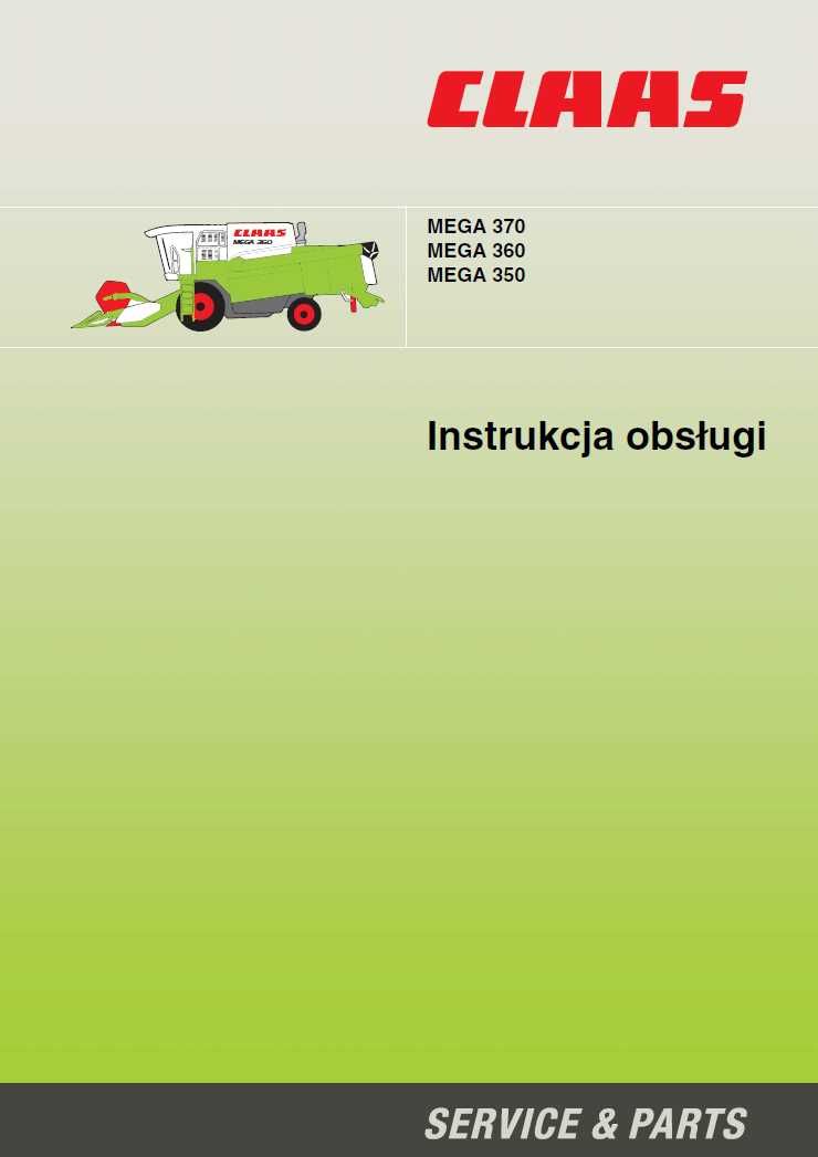 Instrukcja obsługi CLAAS DOMINATOR MEGA 350 / 360 / 370 – 438 stron