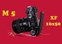 Fuji X-M5 Novo + Fuji XF 16x50 F: 2.8-4.8 WR como novo. Bateria estra.