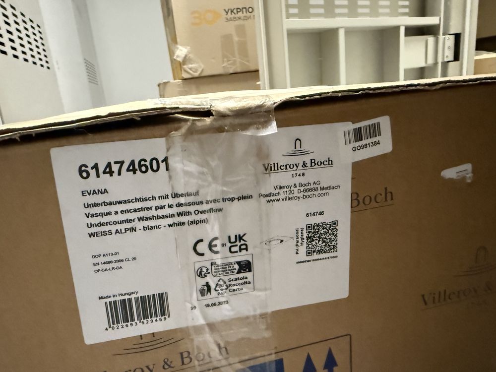Раковина VILLEROY&BOCH Evana 61474601 455x305 біла