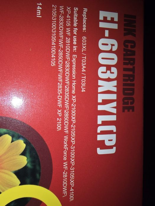 Conjunto 5 tinteiros compativeis com Epson