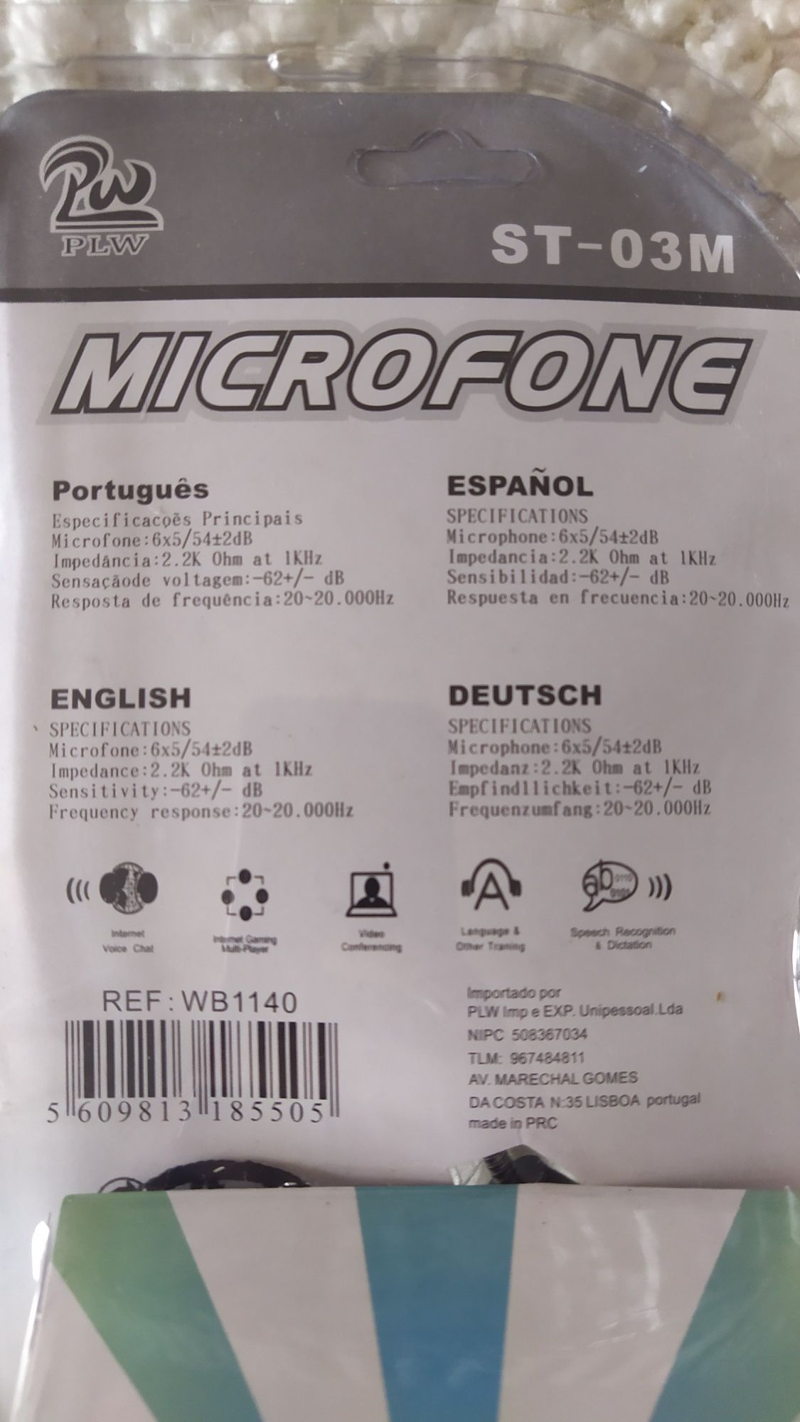 Microfone  PLW novo