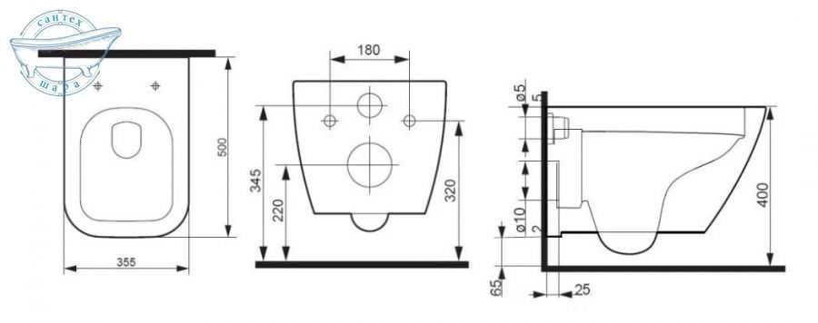 Унітаз підвісний Am.Pm Spirit V2.0 Square C701701SC з сидінням