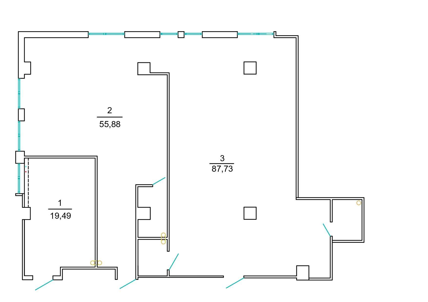 Оренда офісу на Контрактовій площі 163 м²(20+56+88), 4/12, без ремонту