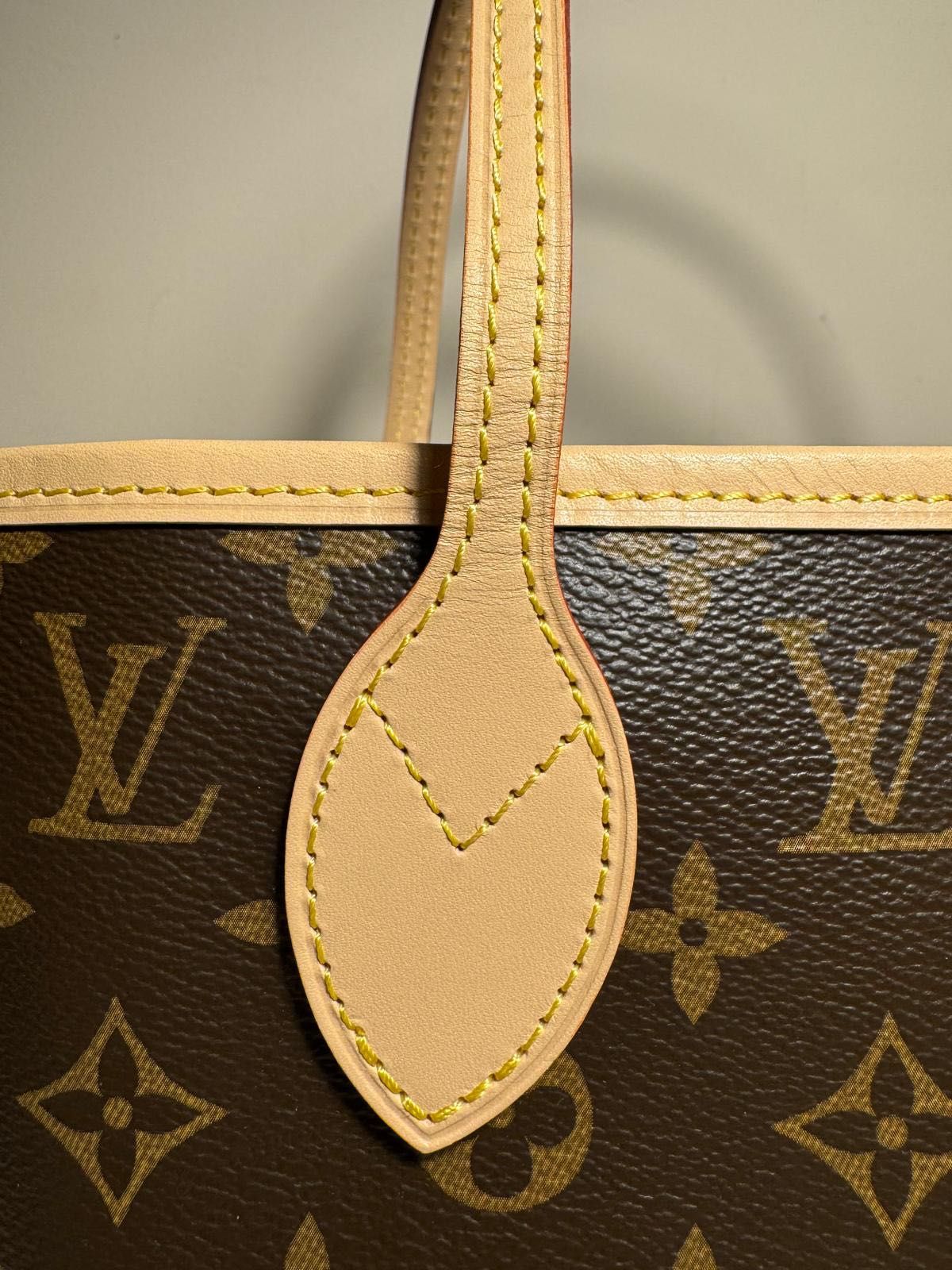 Torebka Louis Vuitton Neverfull MM klasyczny monogram skóra + płótno