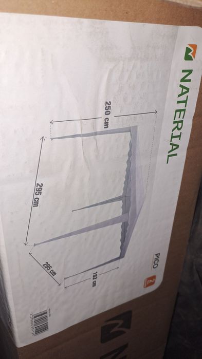 Tenda de metal NATERIAL BASIC PICO Branco 3X3m