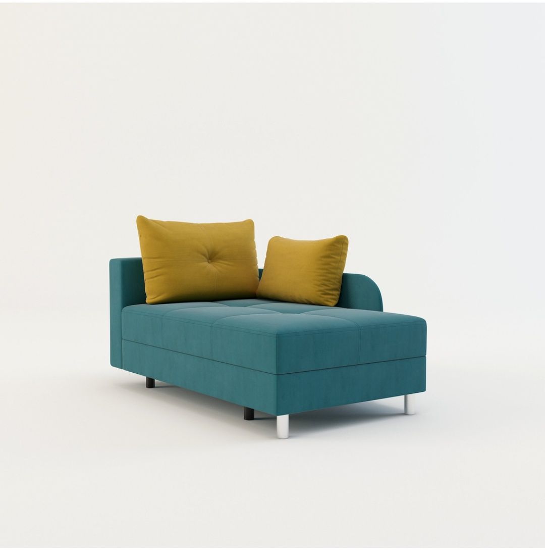 Sofa rozkładana turkusowa