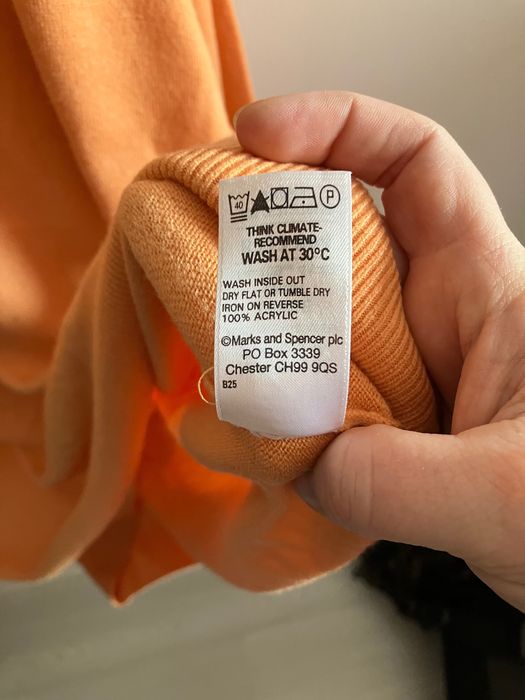 Marks&Spencer męski sweterek pomarańczowy