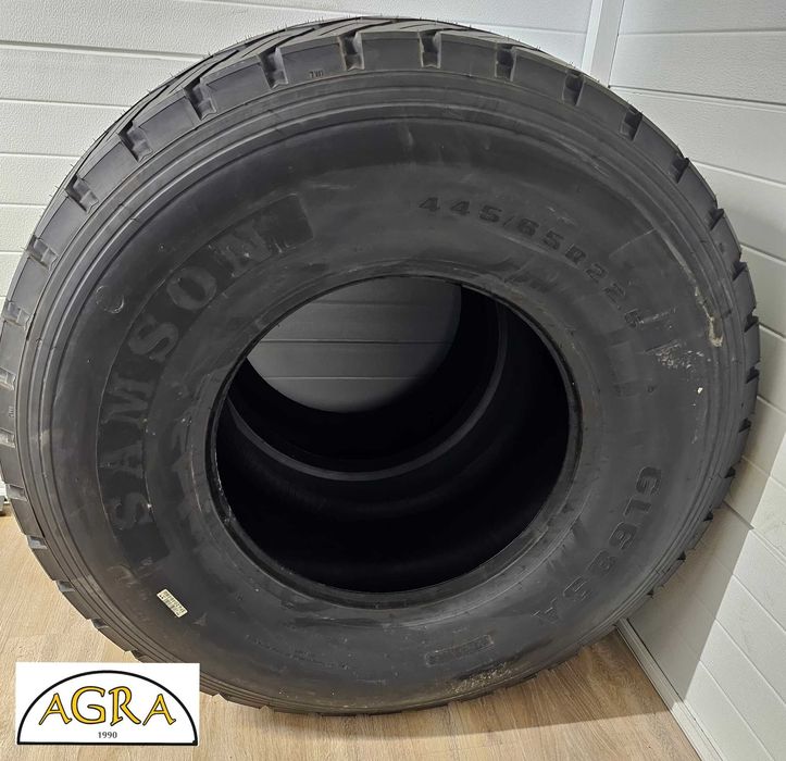 445/65R22.5 [1420netto] OPONA  nowa SAMSON naczepa przód MOCNA beczka