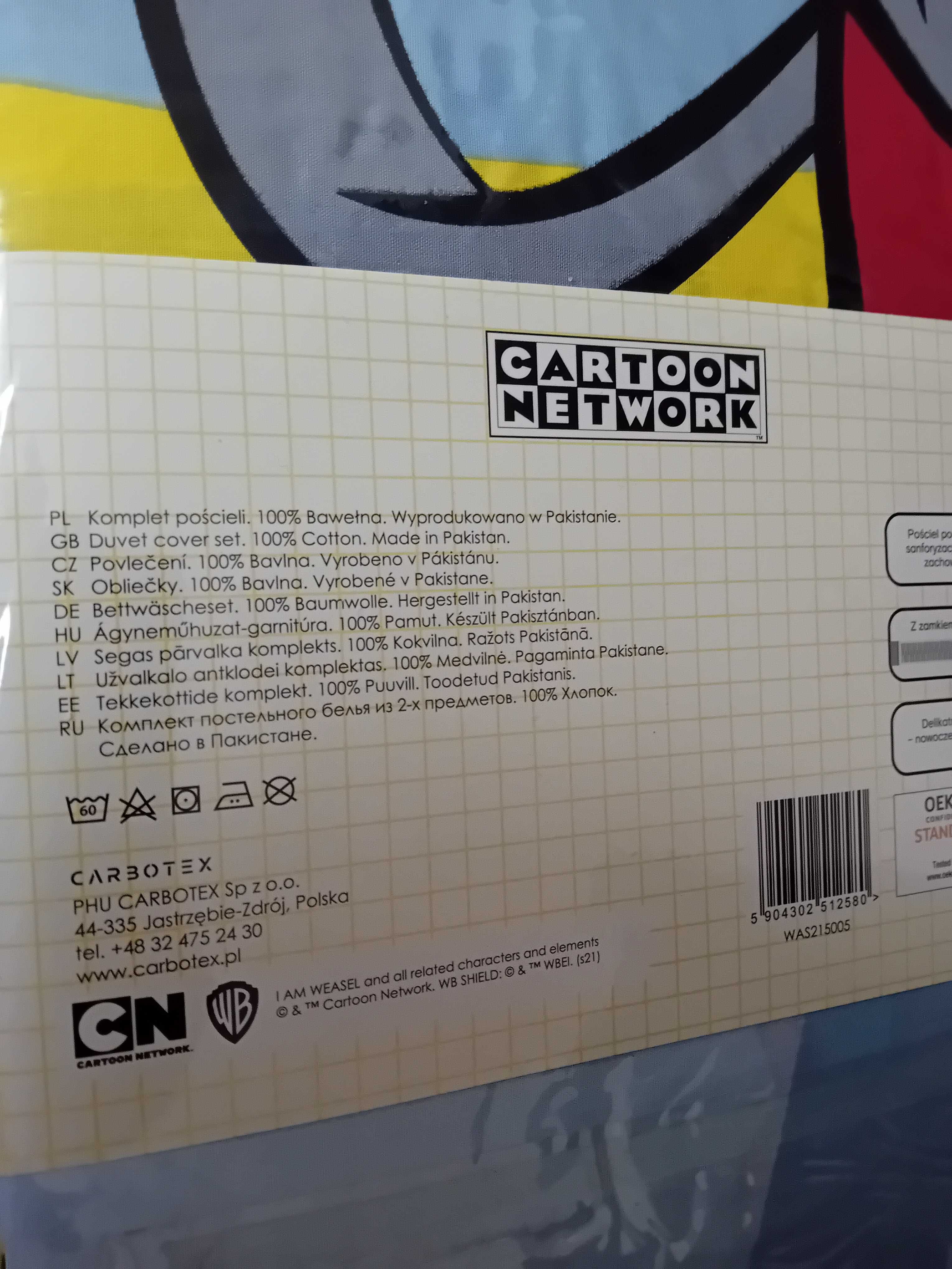 Komplet pościeli Pościel młodzieżowa 160x200 CARTOON NETWORK bawełna