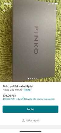 Portfel Pinko skora naturalna wallet