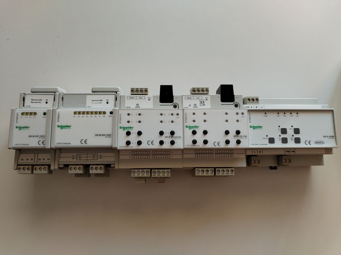 Schneider electric/ EIB - moduły LON I/O, sterowanie światłem, rolety