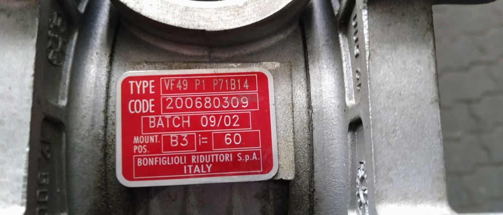 Motoreduktor ślimakowy, przekładnia