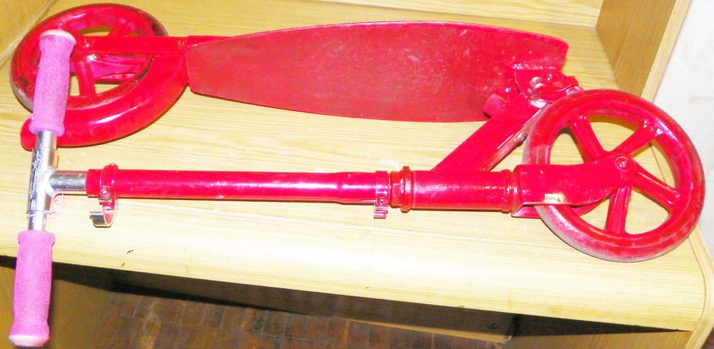 Двухколесный молодежный раскладной самокат большой грузоподъемности