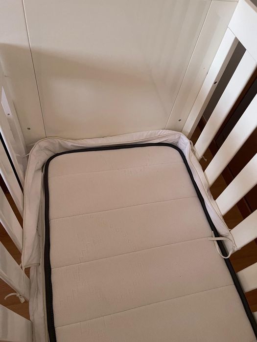 Berço Trama Cama - Branco Mate (Como Novo!) + Colchão