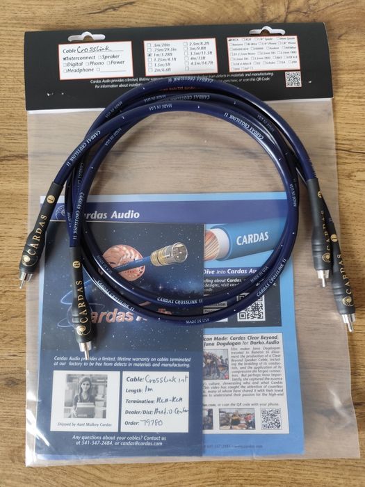 Cardas Crosslink interkonekt 2RCA-2RCA 1m.