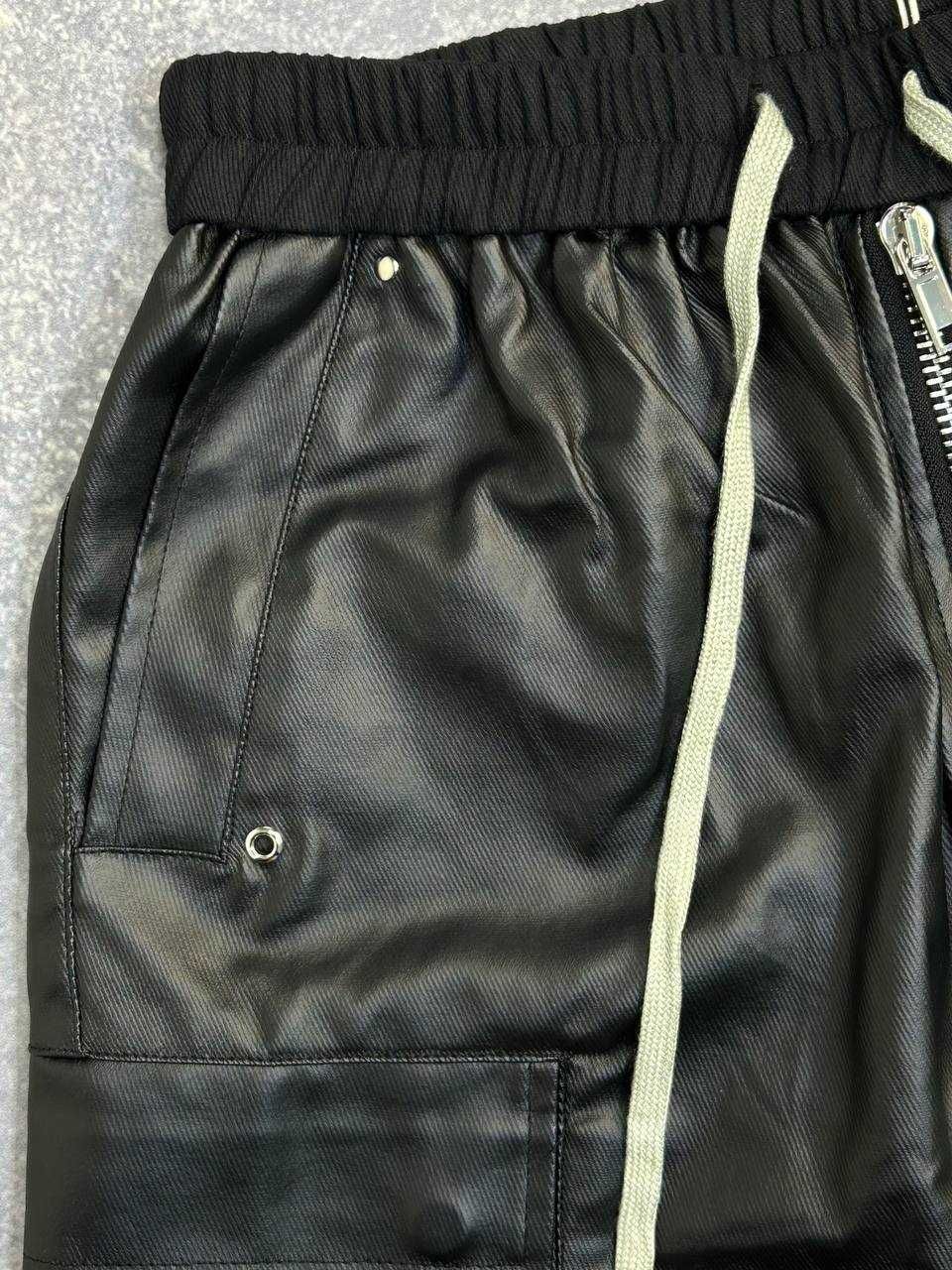 Rick Owens DRKSHDW leather шорти шкіряні чорні opium archive black S M
