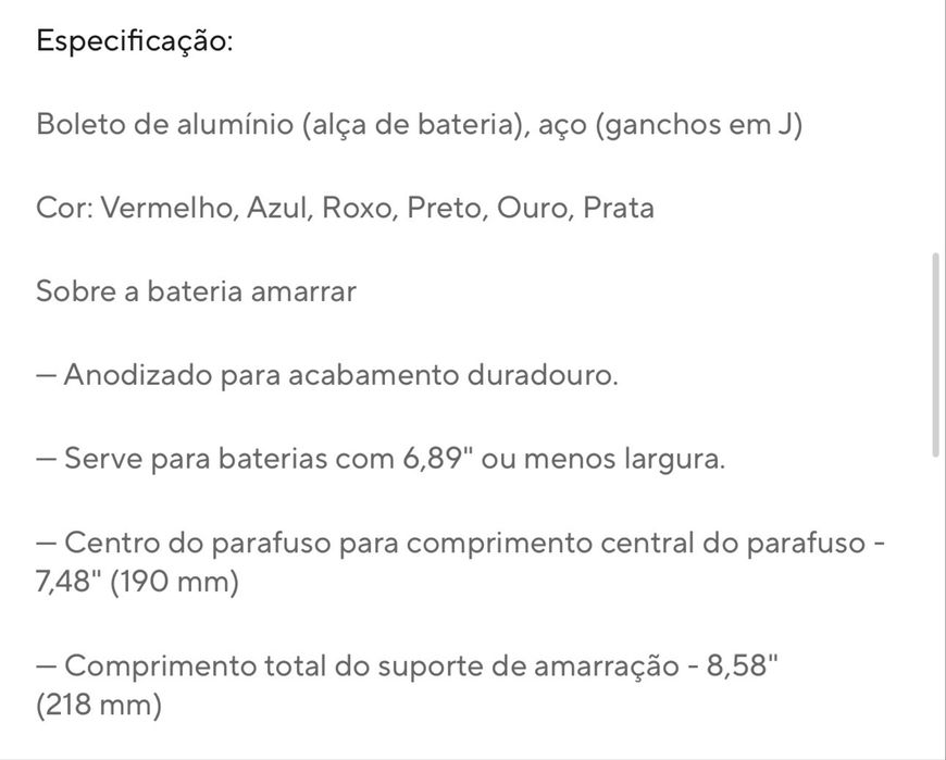 Suporte de Bateria para honda civic ek eg