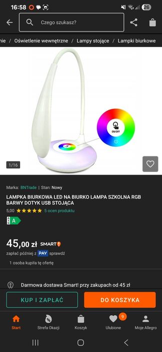 Lampka biurkowa Led