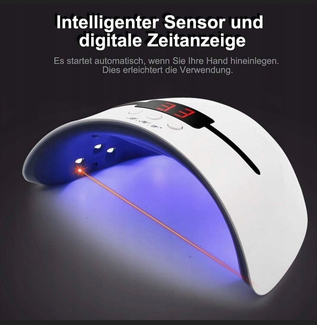 Lampa UV do paznokci żelowych 36W USB Timer