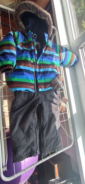 Куртка зимова полукомбінезон штани фліс lenne перчатки 86 розмір