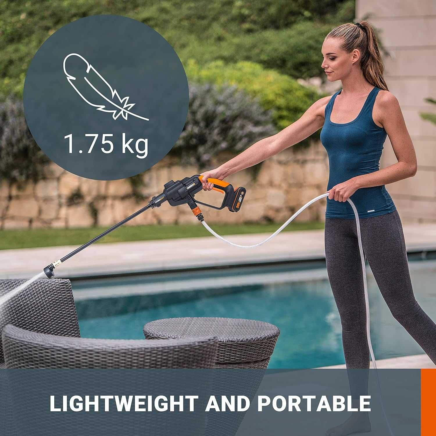 Lavadora de alta pressão portátil Worx WG629E Nova Conjunto