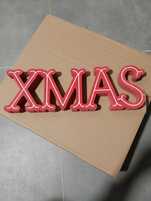 Drewniany napis XMAS