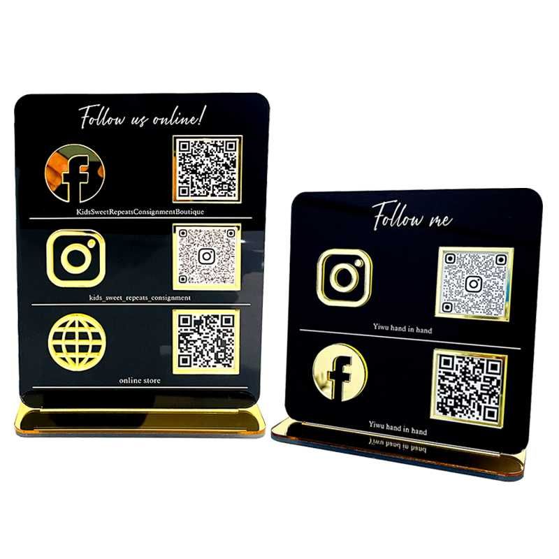 Placa em acrílico com código QR Personalizado - Envio Grátis