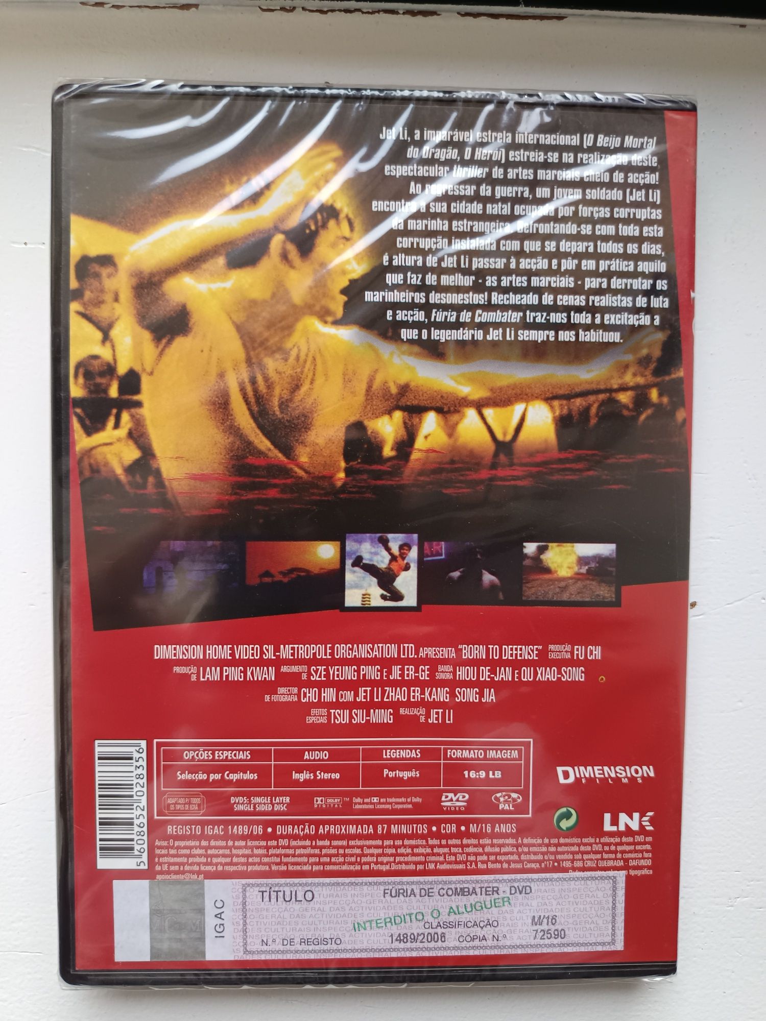 DVD fúria de combater - jet li