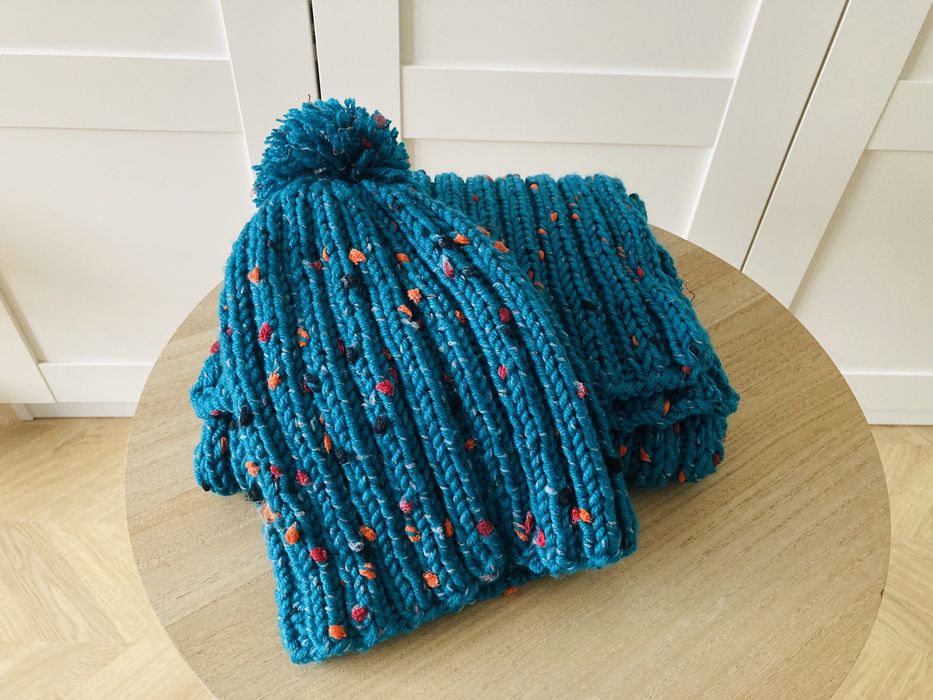 Szal i czapka komplet unisex