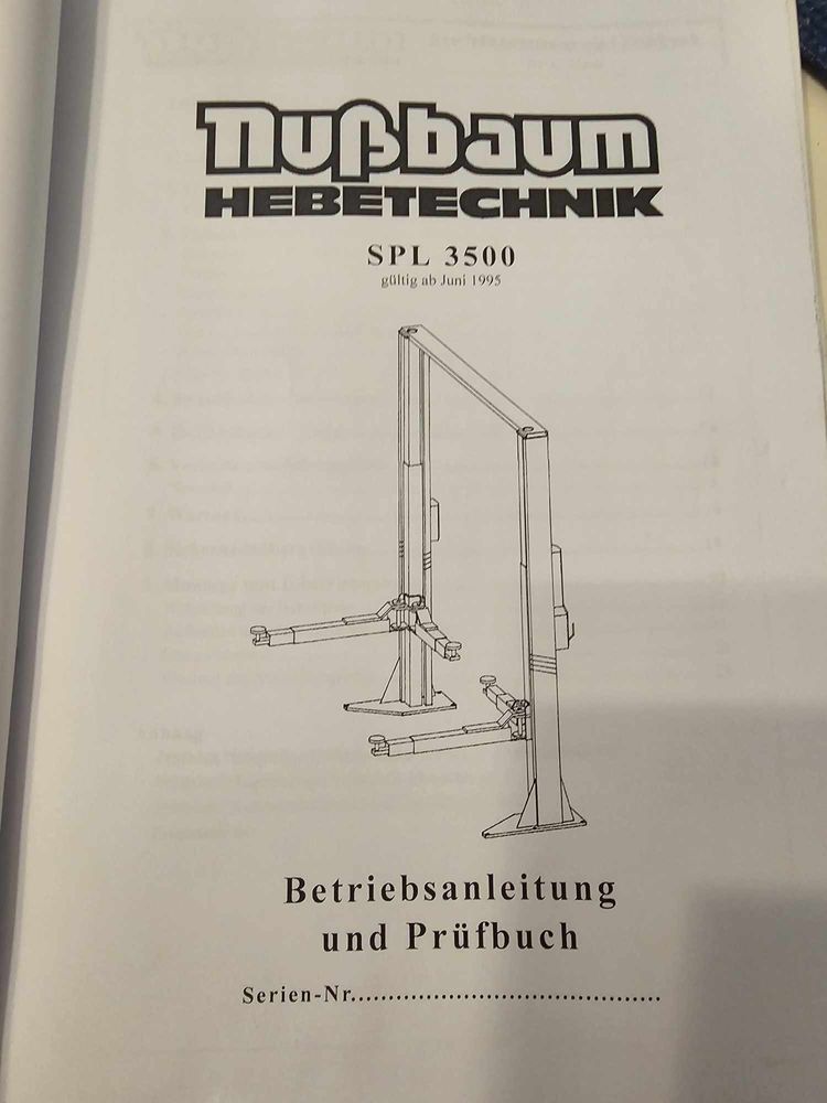 Podnosnik  dwukolumnowy nussbaun 3.5t