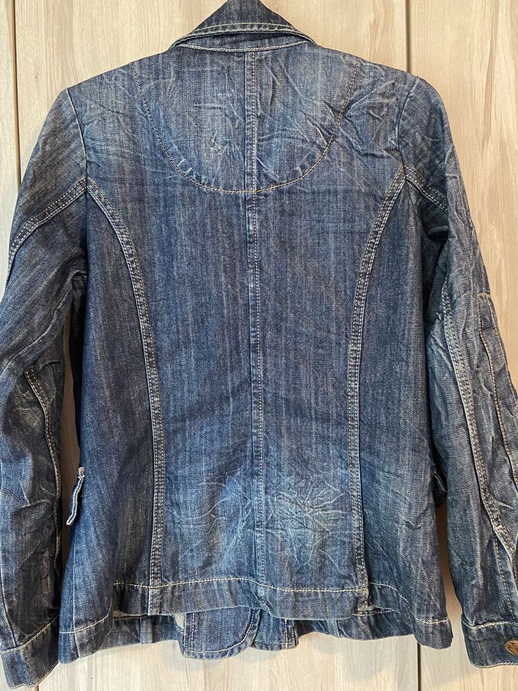 Denim by Wissmach rozm 38 damska kurtka jeansowa dżinsowa „gnieciona”