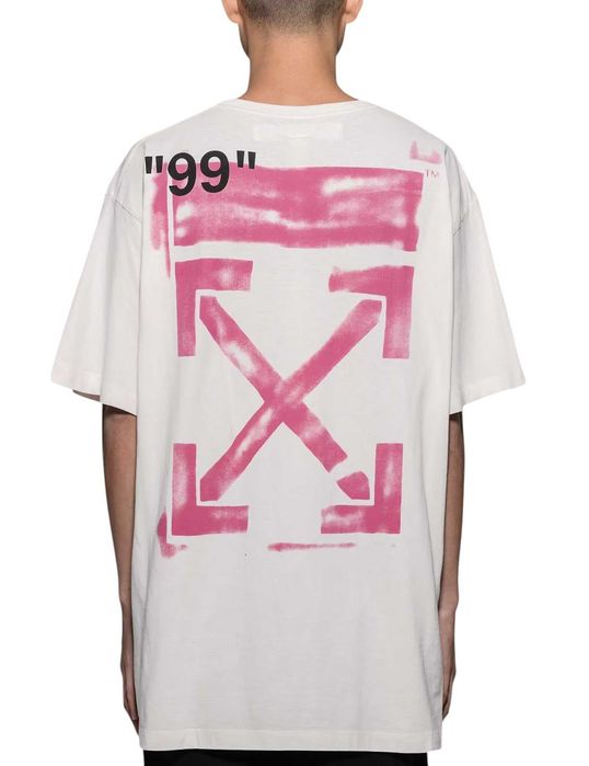 Футболка Off-White Pink Impressionism Stencil Arrows Oversized T-Shi