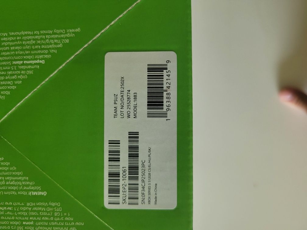 Konsola XBOX series S 512GB SSD nowy