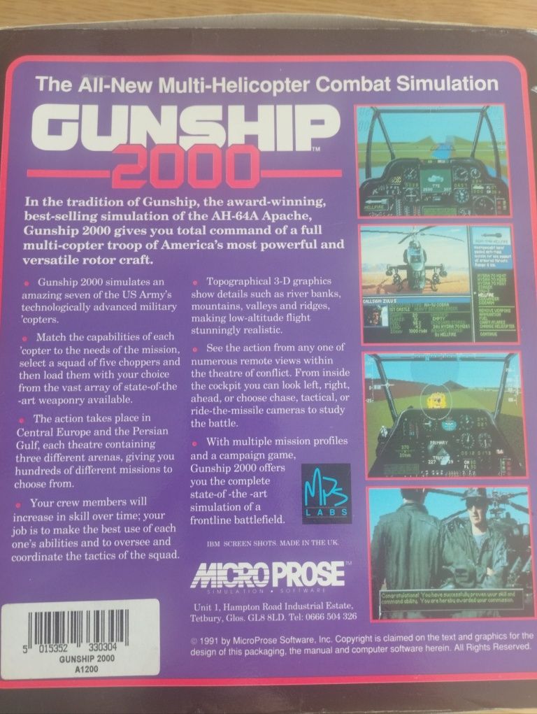 GUNSHIP 2000 Amiga komplet testowana!