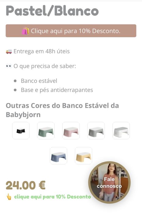 Penico Smart e Banco estável da BabyBjorn amarelo/verde