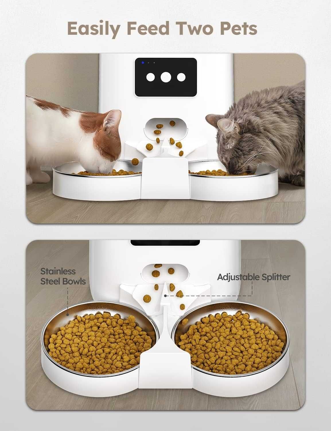 DownyPaws 6 l automat do karmy dla kotów, karma dla kotów