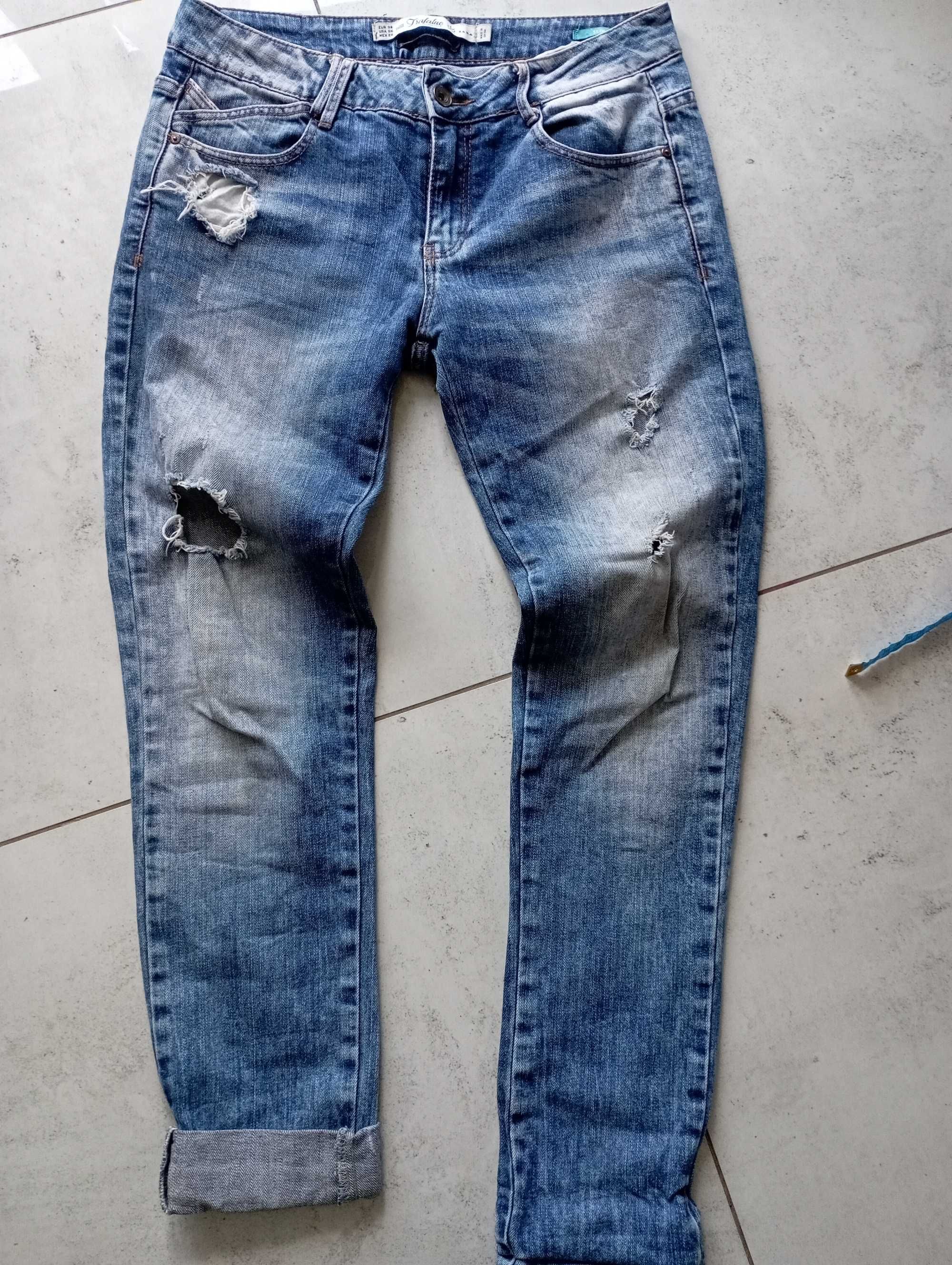 Spodnie jeansowe damskie Zara 38