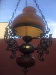 VINTAGE lampa sufitowa rustykalna, piękna duża, długość ok. 80 cm