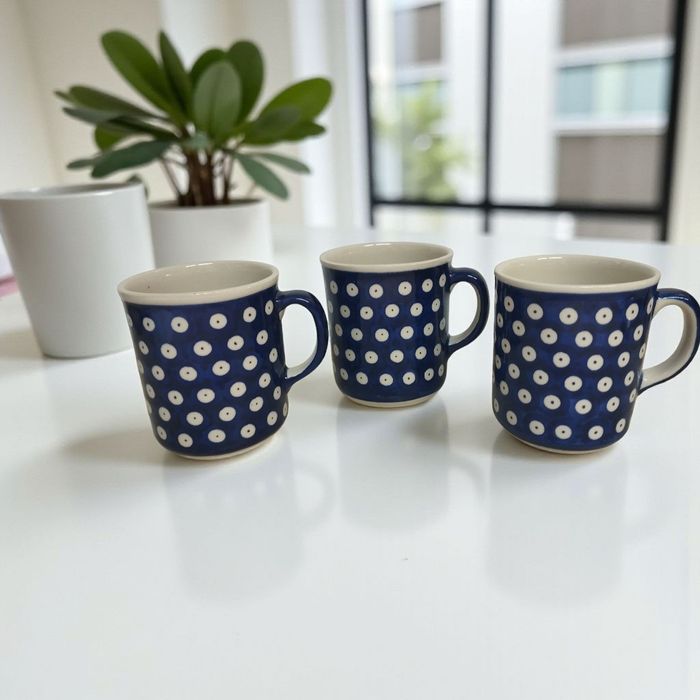 Kubki Gat 2 kpl.6sztuk.Ceramika Bolesławiec