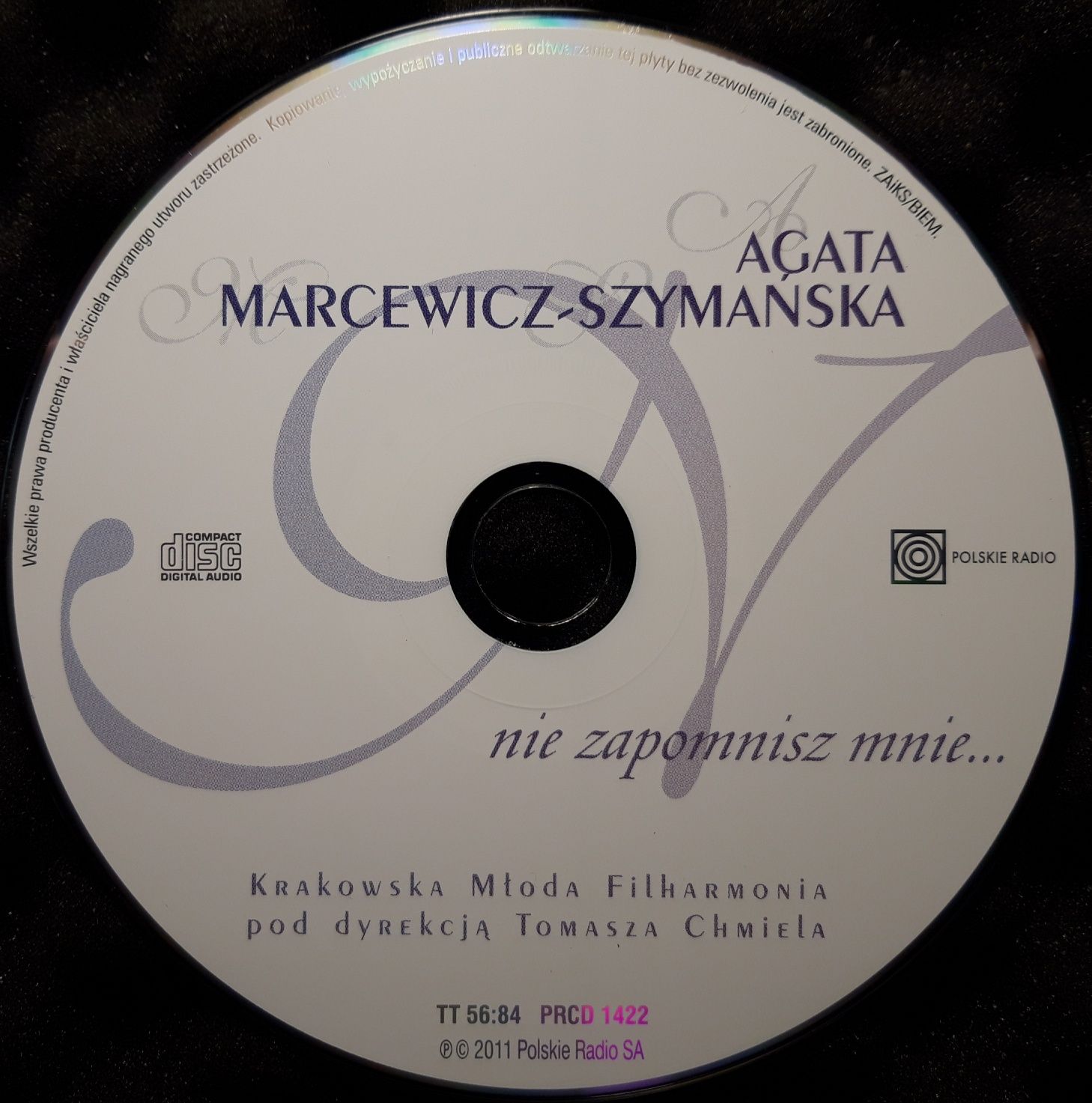 Agata Szymanska-Marcewicz - Nie Zapomnisz Mnie (CD, 2011)
