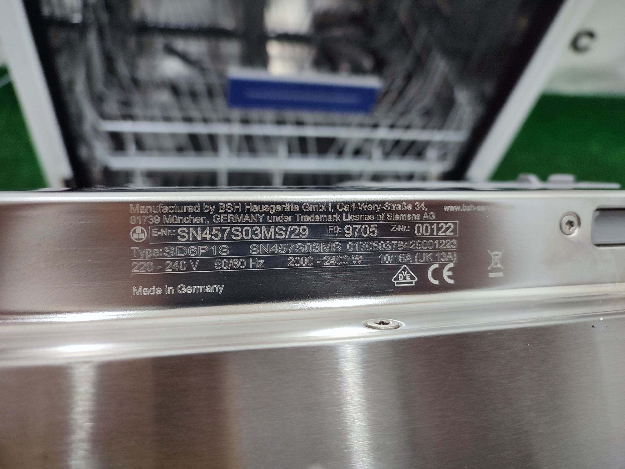 Вбудована посудомийна машина Siemens IQ 500 Zeolith