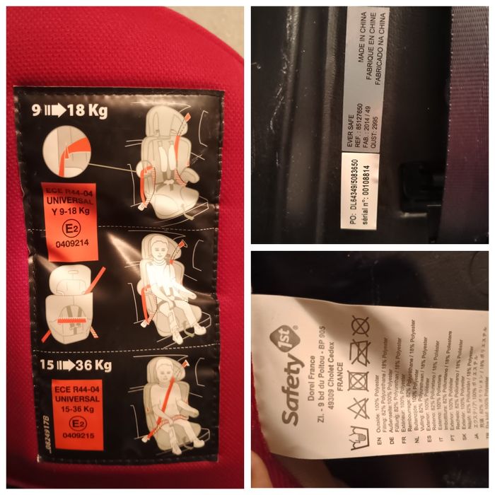 Дитяче автокрісла Safety 1st 9-36 кг