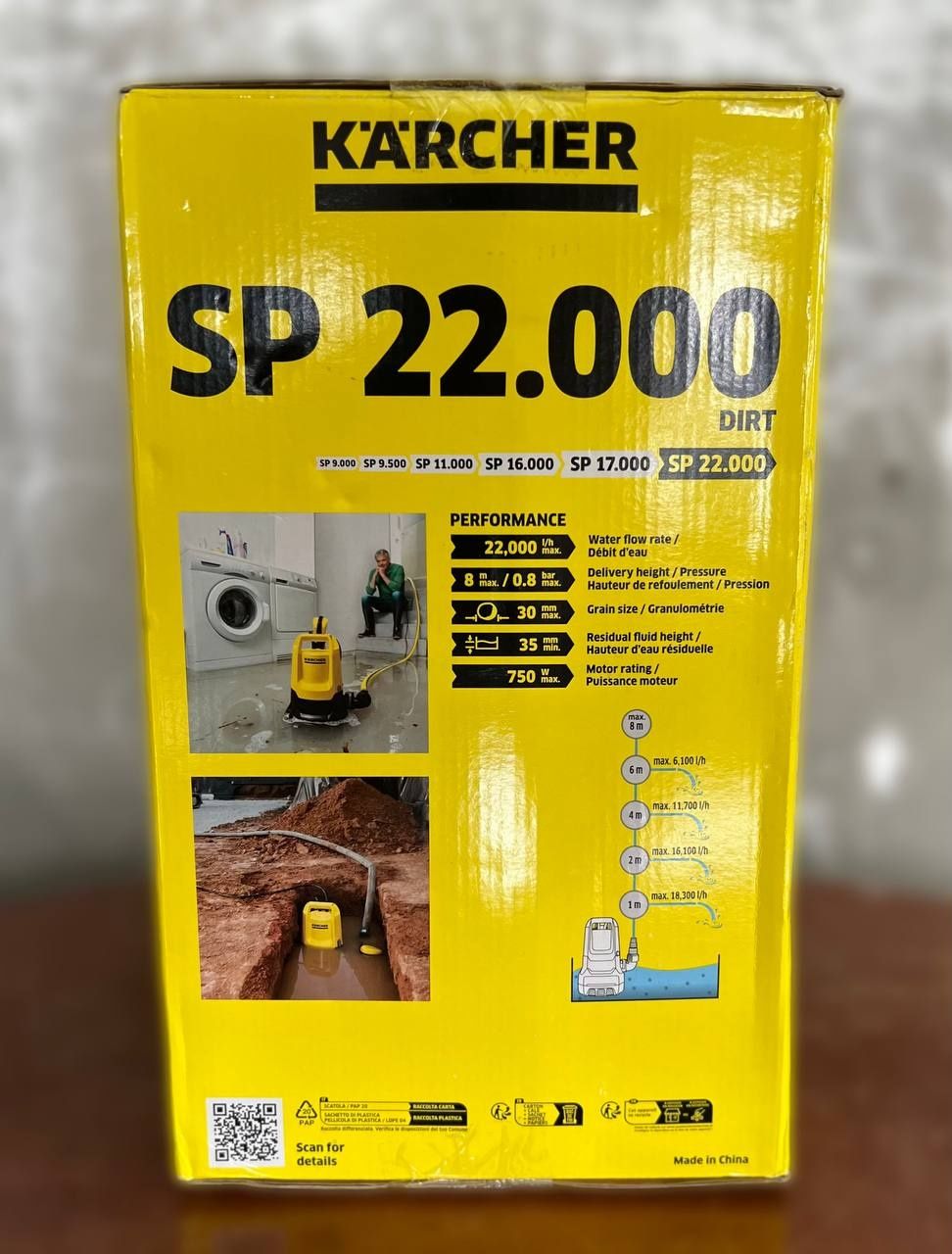 Насос дренажний Karcher SP 22.000 DIRT 1.645-850.0
