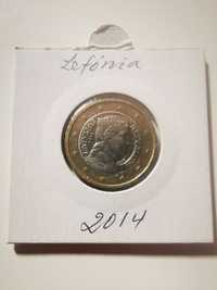 Moeda 1€ Letónia 2014
