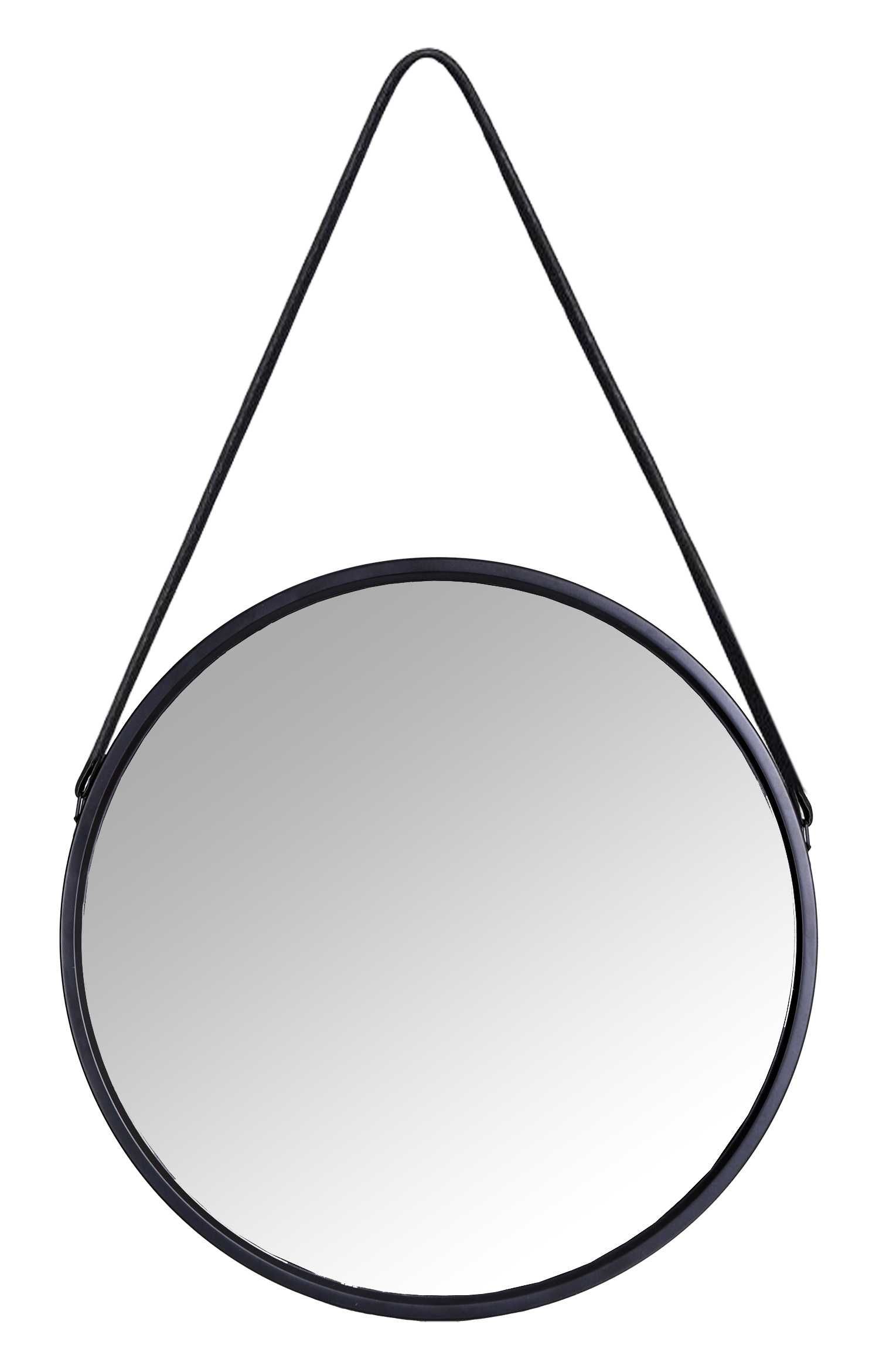Okrągłe lustro wiszące loft Mirage 50 cm do łazienki ścienne
