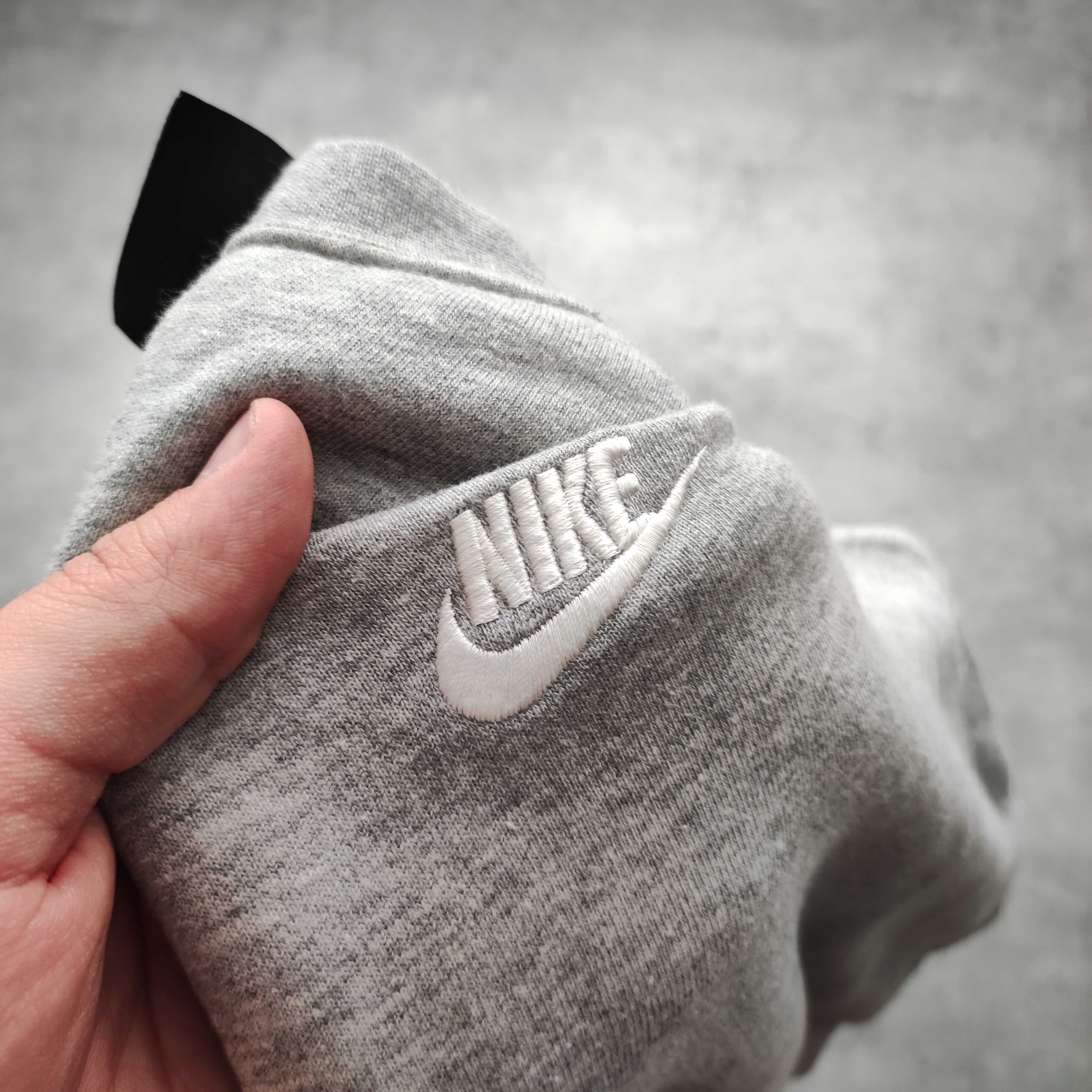 DAMSKA Bluza PREMIUM Szara Haft Logo Sportswear Nike Bawełna Casual
