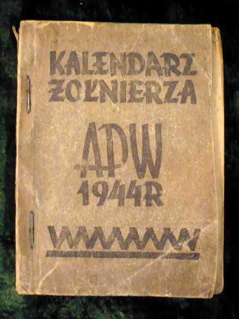 Kalendarz Żołnierza 1944 Armia Polska Palestyna judaika muzeum