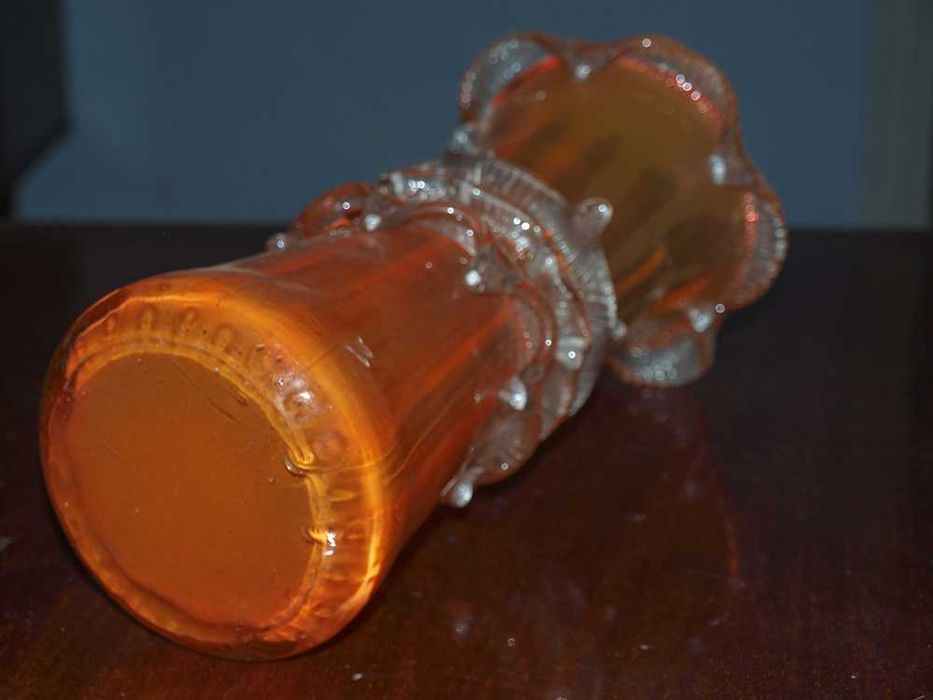 Стеклянная ваза для цветов. Винтаж СССР.